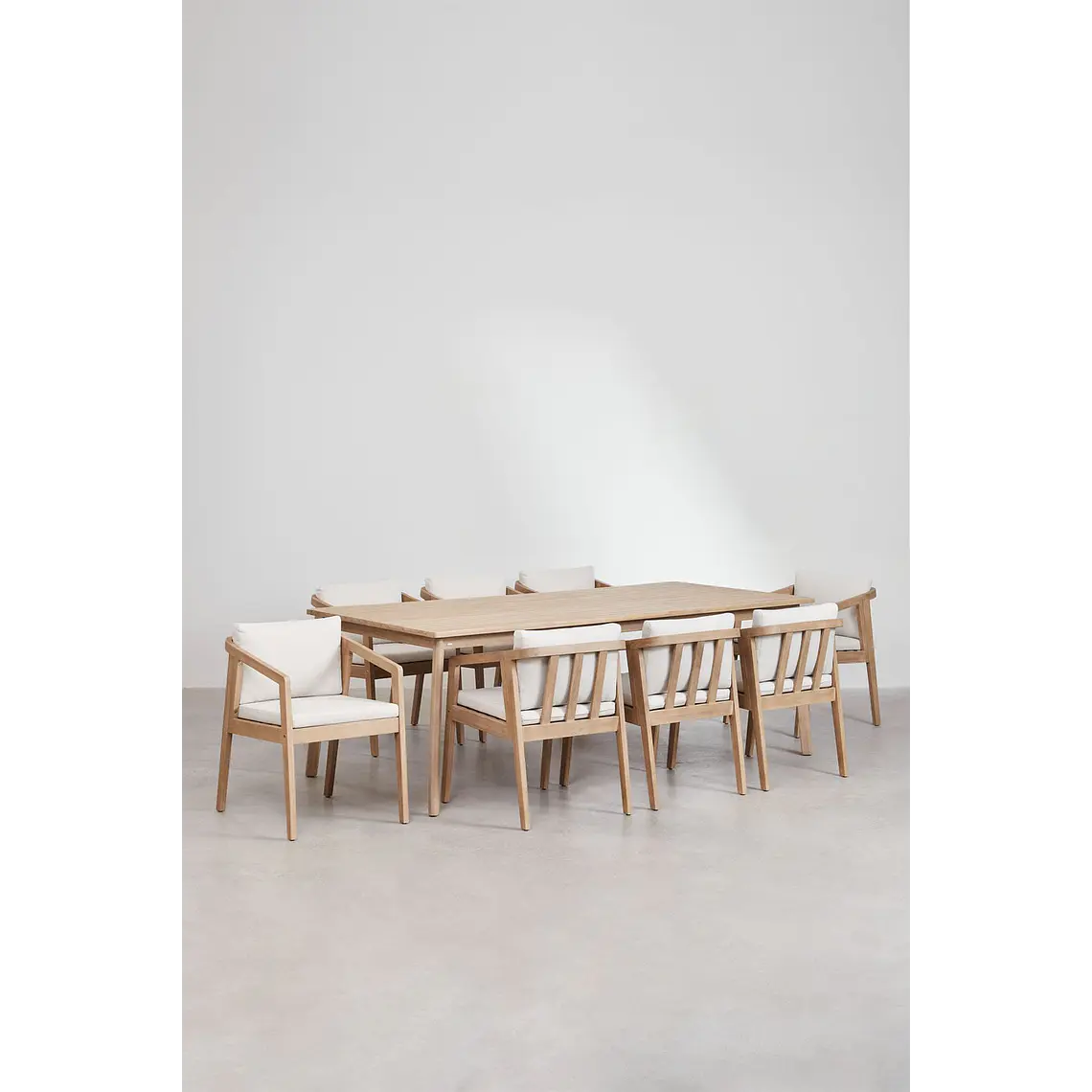 Conjunto de comedor Naelen en madera de acacia 3