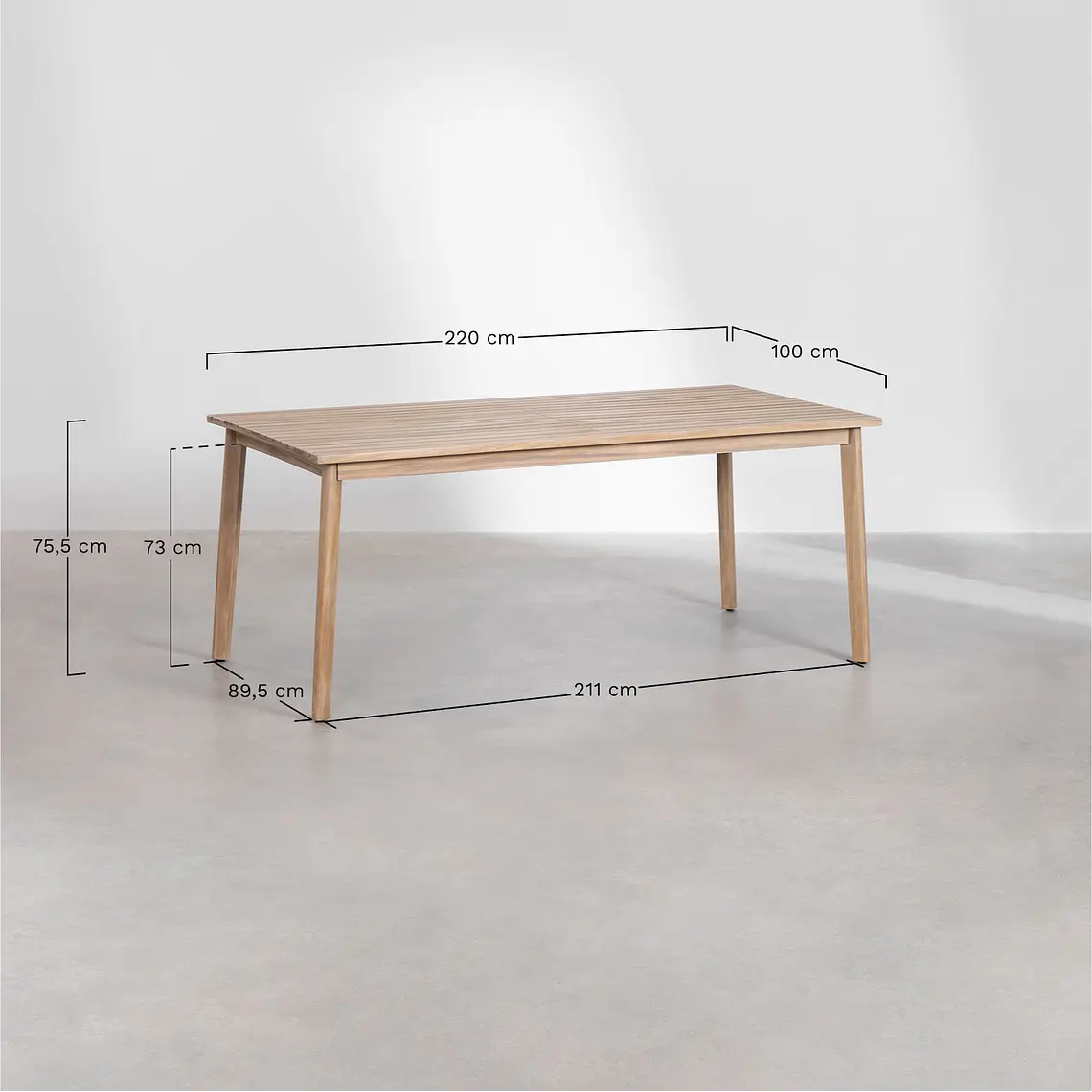 Conjunto de comedor Naelen en madera de acacia 11