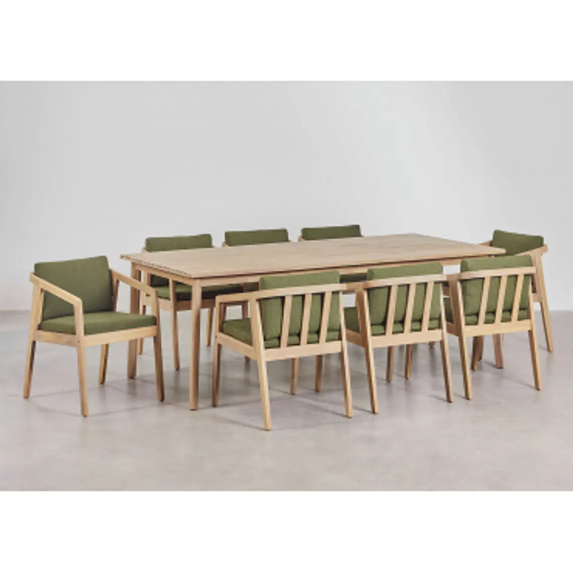 Conjunto de comedor Naelen en madera de acacia 14