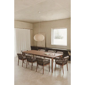 Conjunto de comedor Quenor en madera de acacia
