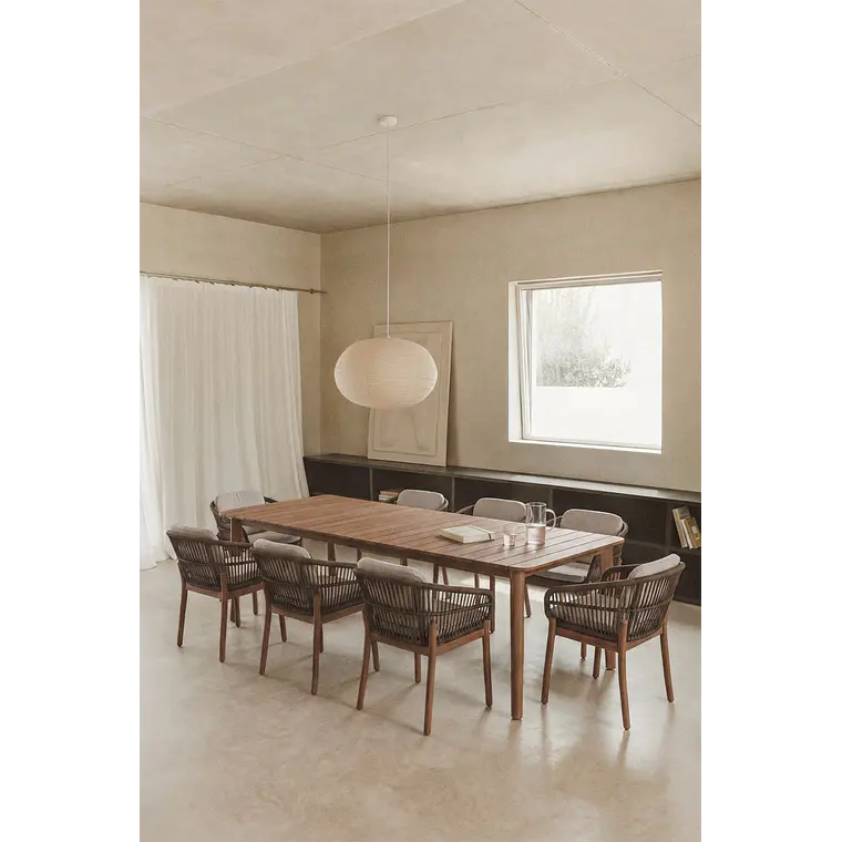 Conjunto de comedor Quenor en madera de acacia 1