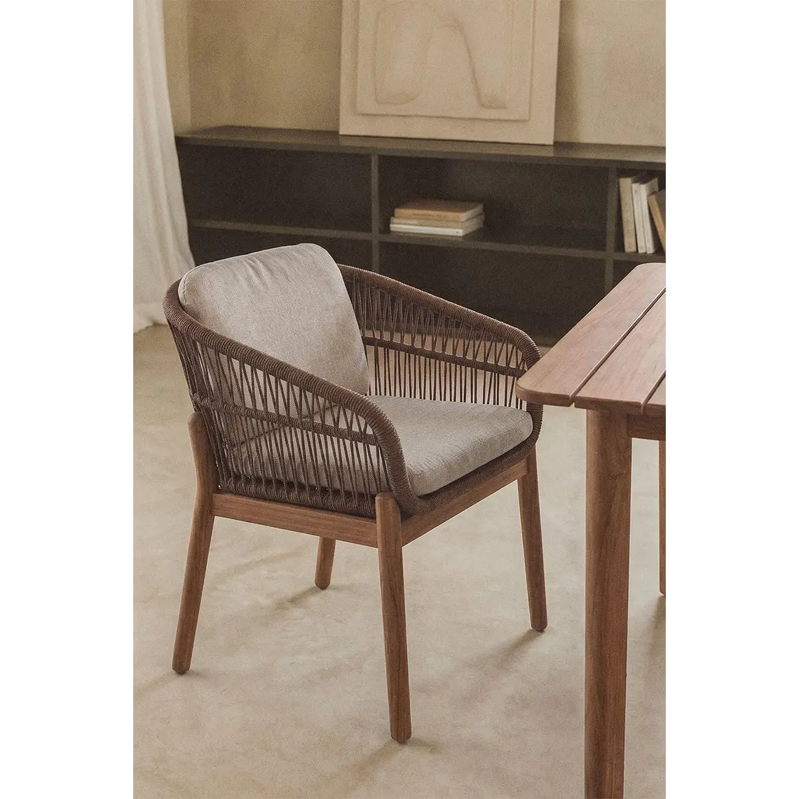 Conjunto de comedor Quenor en madera de acacia 3