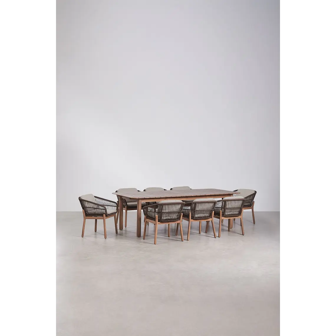 Conjunto de comedor Quenor en madera de acacia 4