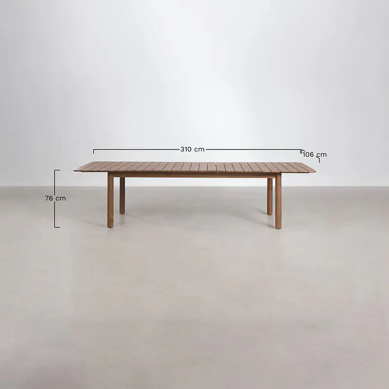 Conjunto de comedor Sioena en madera de acacia 12