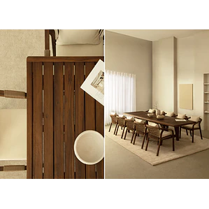 Conjunto de comedor Vaelis en madera de acacia