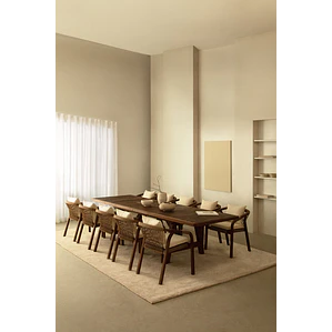 Conjunto de comedor Vaelis en madera de acacia