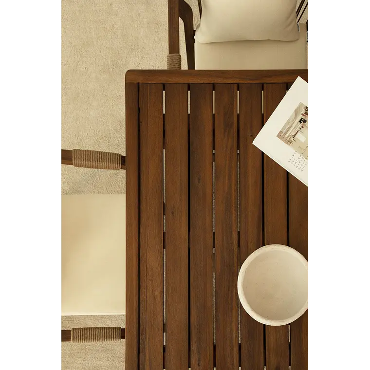 Conjunto de comedor Vaelis en madera de acacia 3
