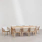 Conjunto de comedor Zaelune en madera de acacia - Miniatura 1