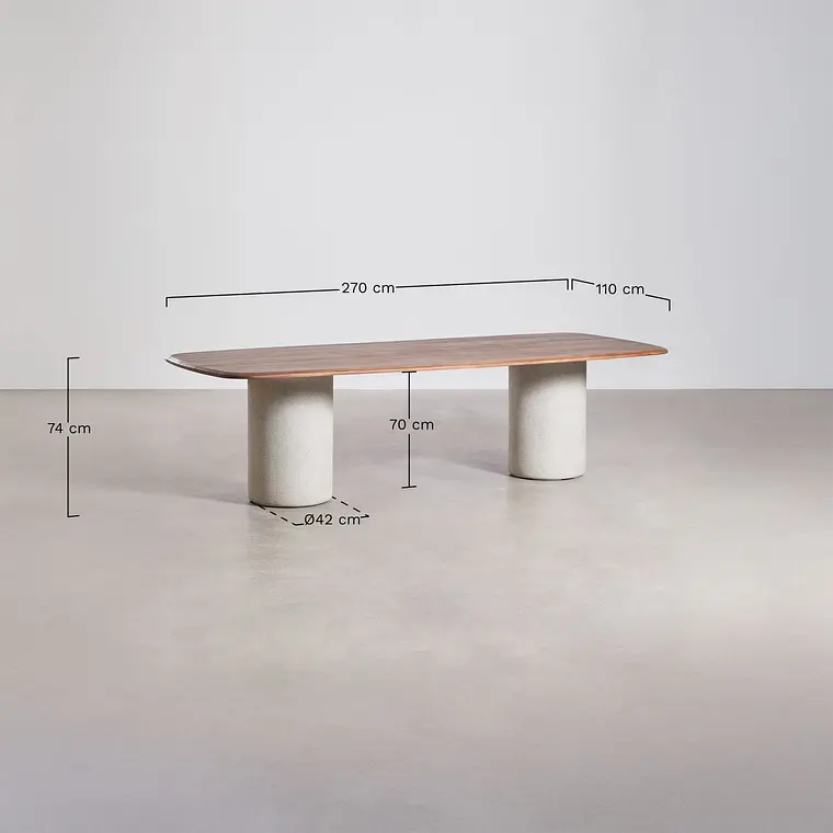 Mesa de comedor Daris en madera de acacia 7