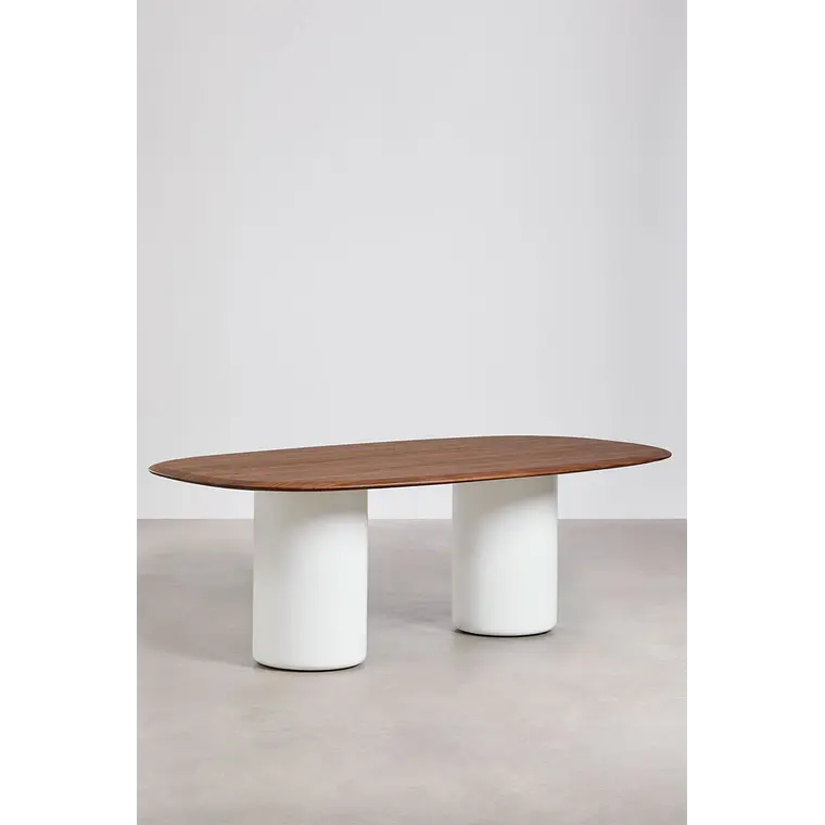 Mesa de comedor Taelia en acabado cemento 3