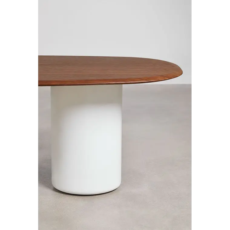 Mesa de comedor Taelia en acabado cemento 5