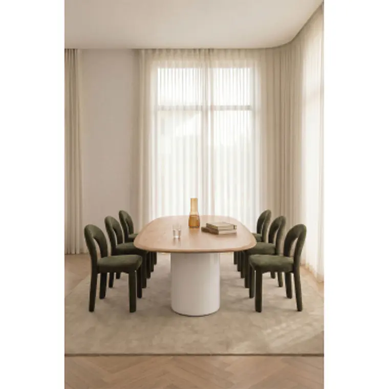 Mesa de comedor Taelia en acabado cemento 20