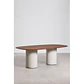 Mesa de comedor Taelia en acabado cemento - Miniatura 23