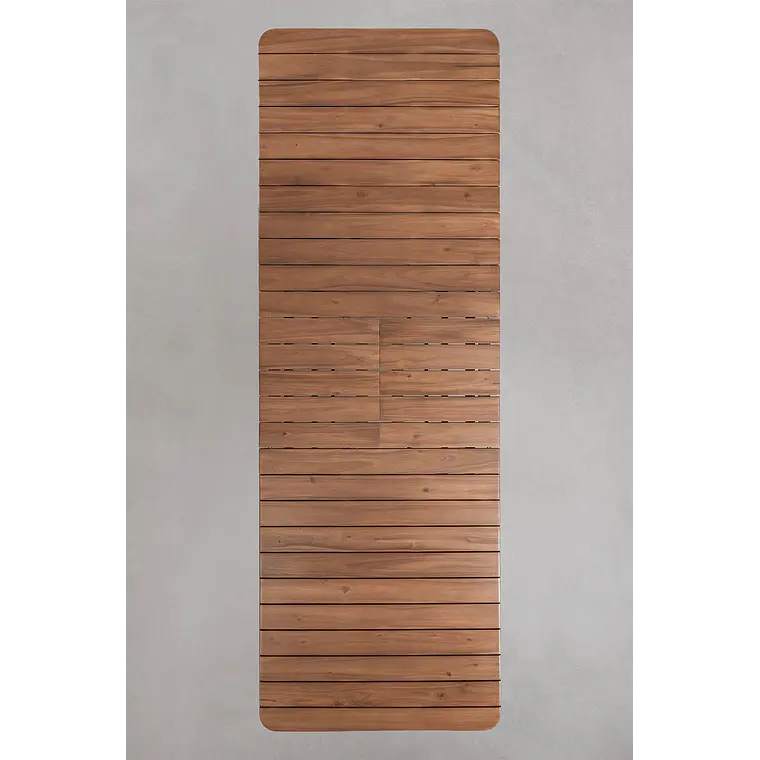Set de mesa rectangular 250-310x105 cm extensible y 10 sillas de jardín en madera de acacia y cuerda trenzada Jorina 8