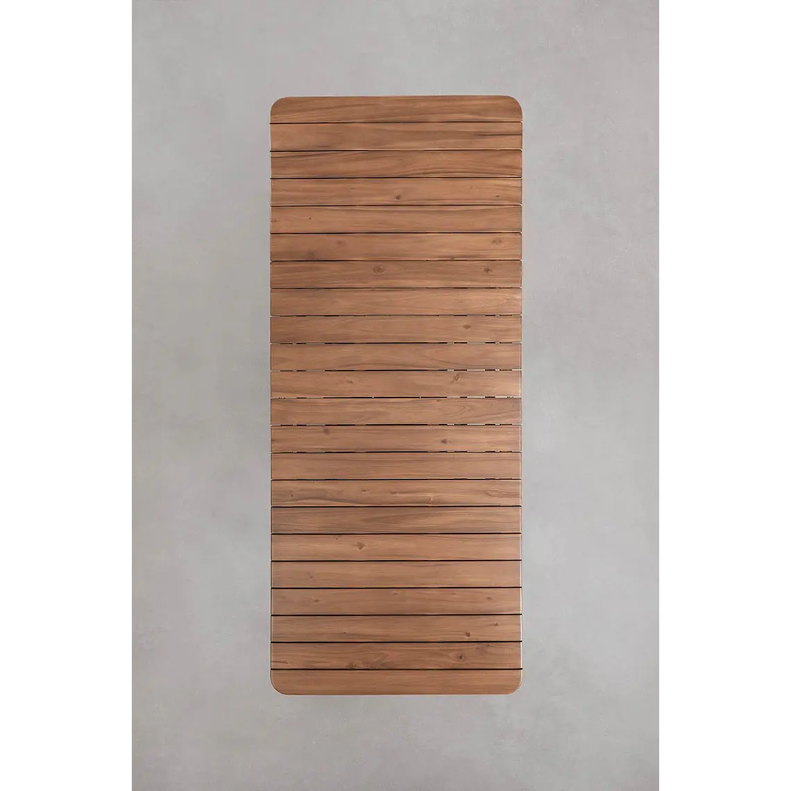 Set de mesa rectangular 250-310x105 cm extensible y 8 sillas de jardín en madera de acacia y cuerda trenzada Ilanira 9