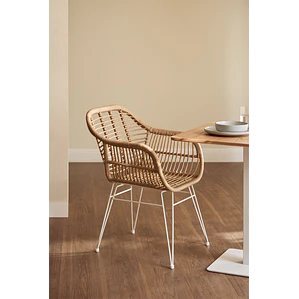 Silla de comedor Naelena en ratán