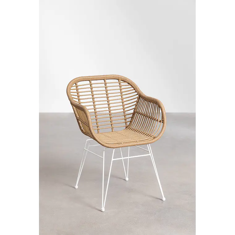 Silla de comedor Naelena en ratán 3