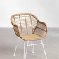 Silla de comedor Naelena en ratán - Miniatura 3