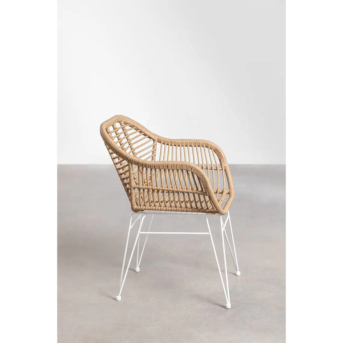 Silla de comedor Naelena en ratán 4