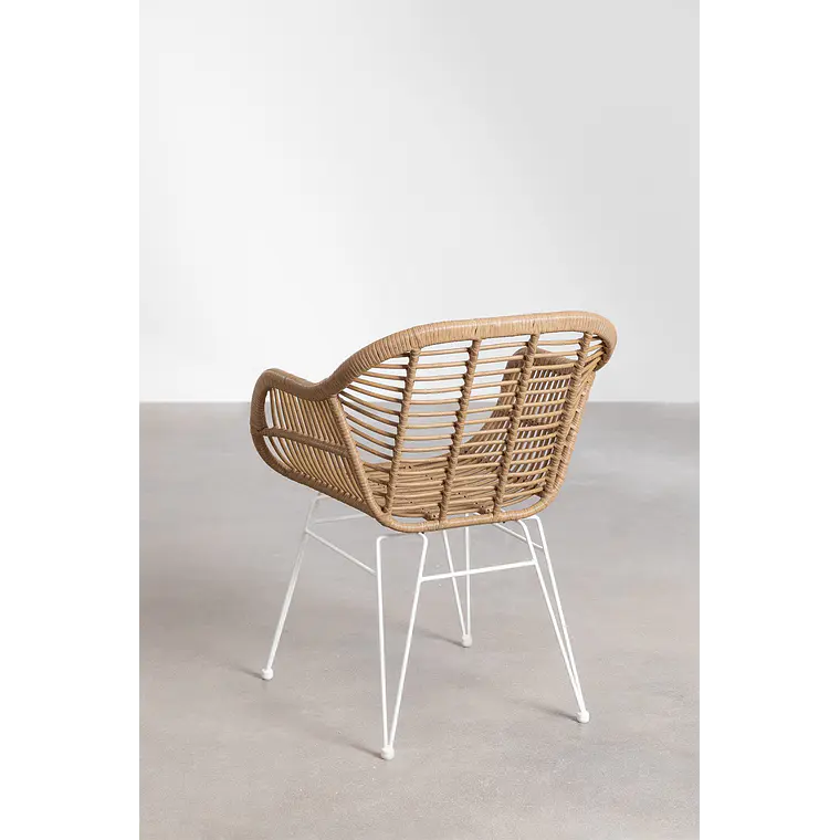 Silla de comedor Naelena en ratán 5
