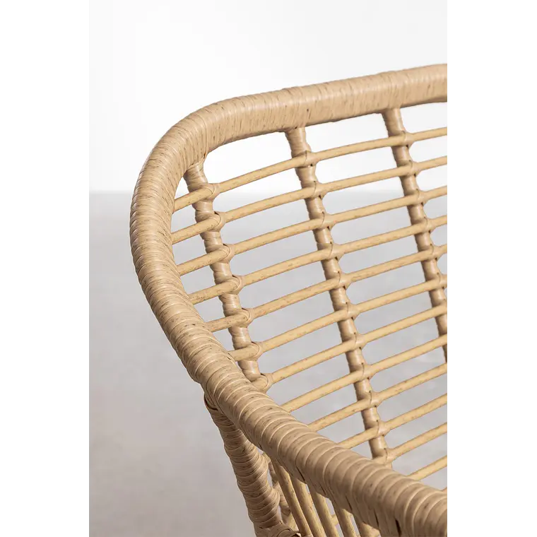 Silla de comedor Naelena en ratán 6
