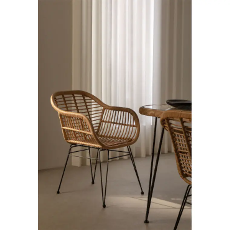 Silla de comedor Naelena en ratán 11