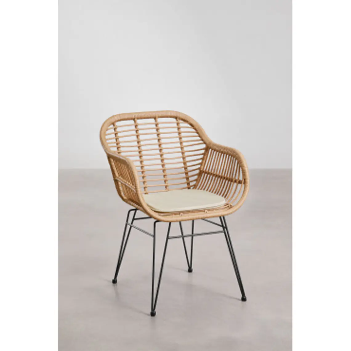 Silla de comedor Naelena en ratán 14