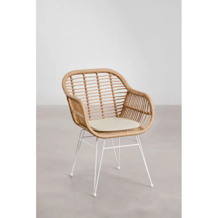 Silla de comedor Naelena en ratán 16