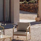 Sillón de jardín en madera de acacia y cuerda trenzada Larena - Miniatura 1