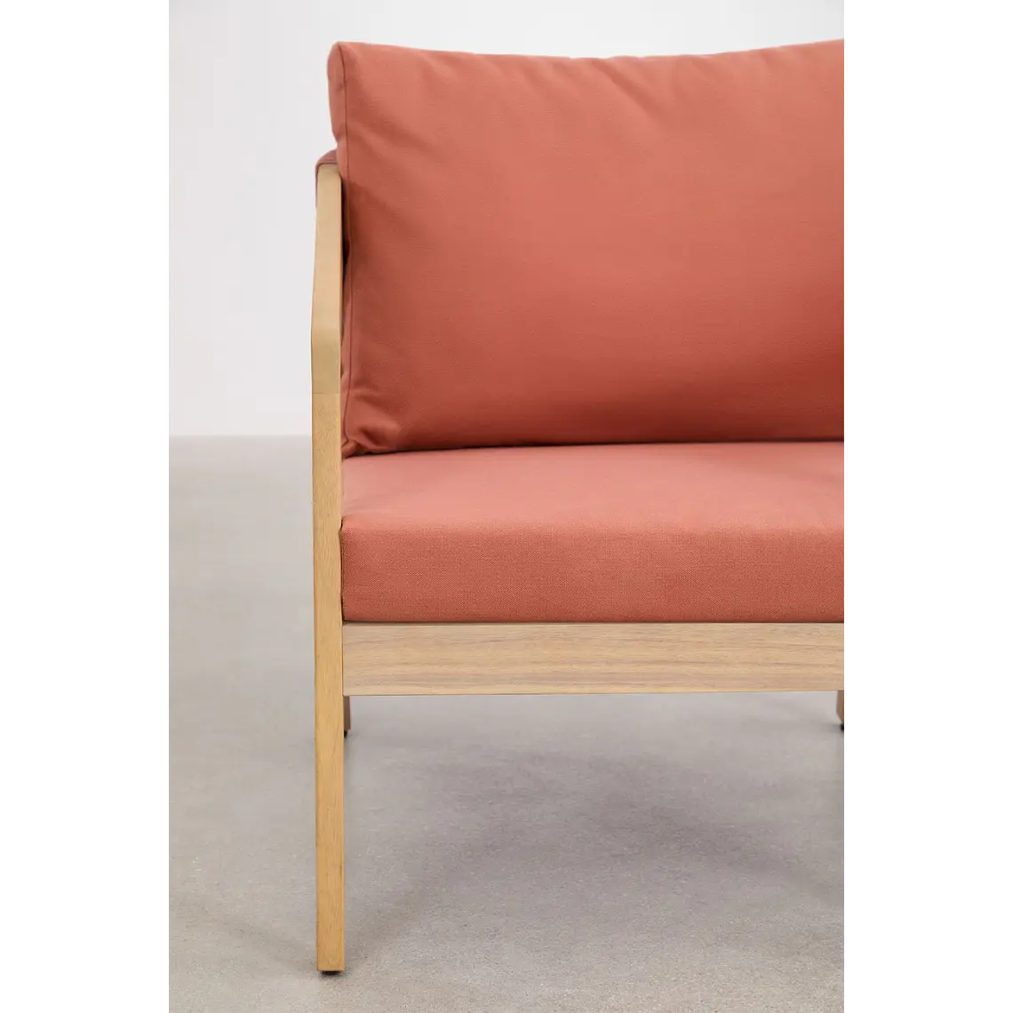 Sillón de jardín en madera de acacia y cuerda trenzada Larena 7