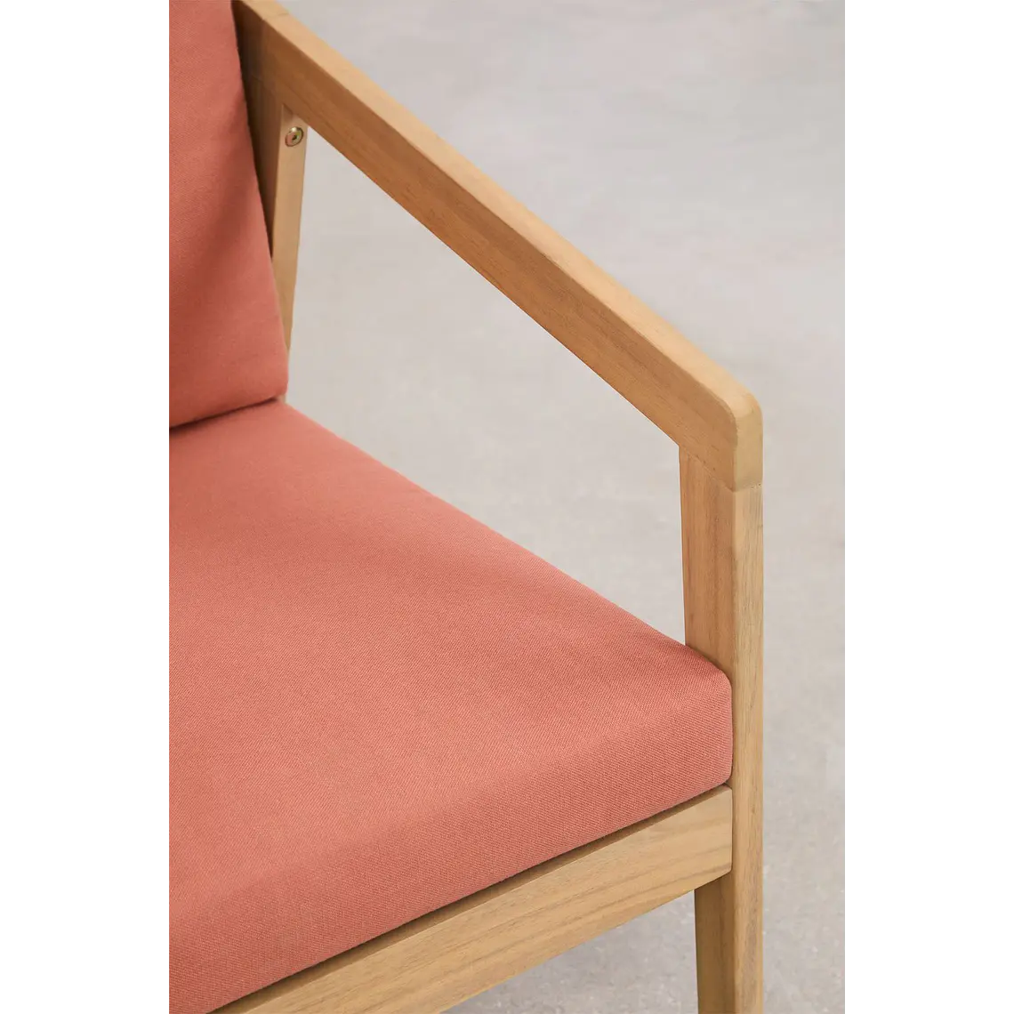 Sillón de jardín en madera de acacia y cuerda trenzada Larena 8