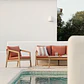 Sillón de jardín en madera de acacia y cuerda trenzada Larena - Miniatura 13