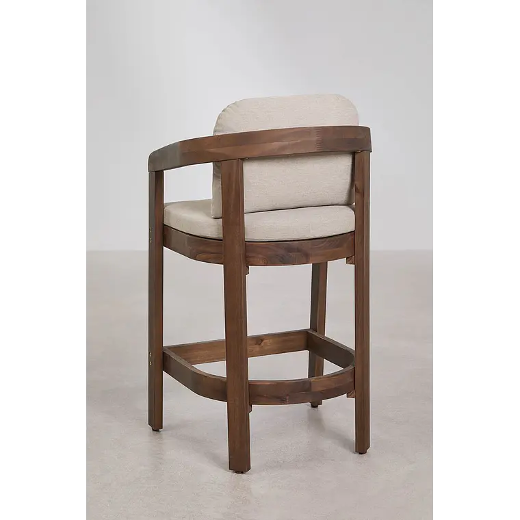 Taburete alto Elaeva en madera de acacia 4