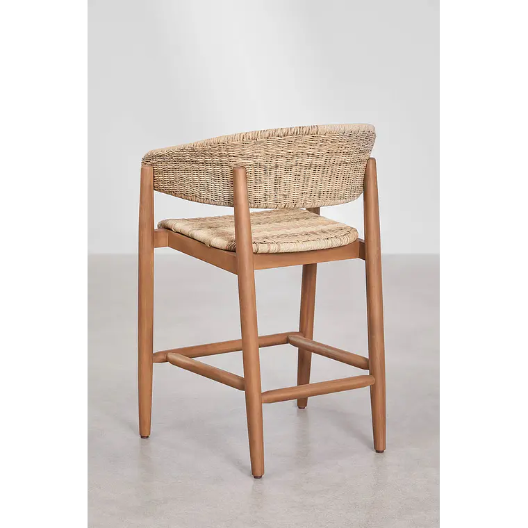 Taburete alto Mioeva en madera de acacia 4
