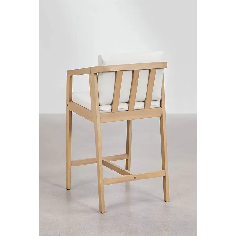 Taburete alto Naeleri en madera de acacia 4