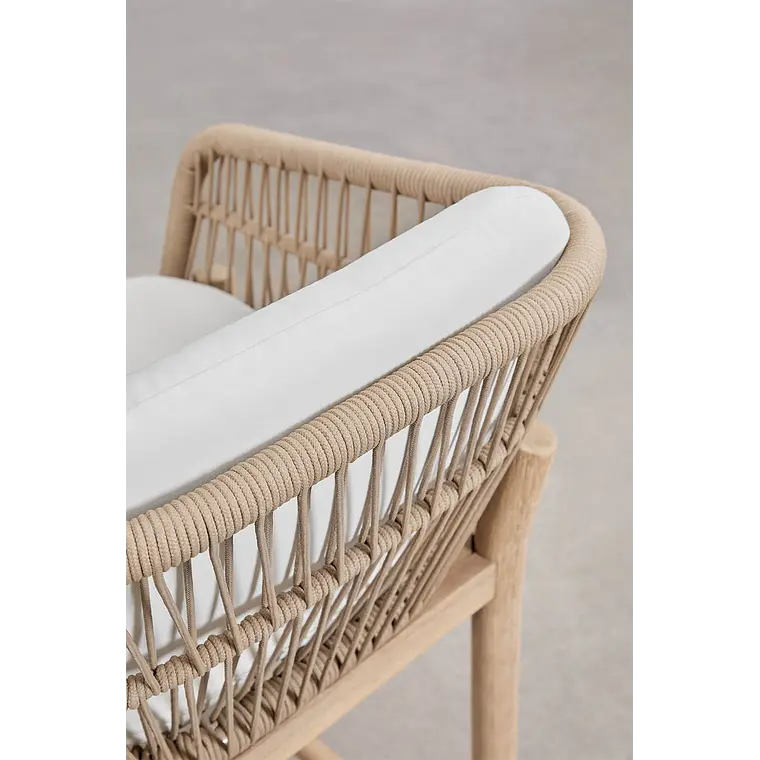 Taburete alto Rieleri en madera de acacia 5