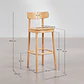 Taburete alto Xaeara en madera - Miniatura 10