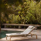 Tumbona reclinable en madera de acacia con cojín Noria - Miniatura 2