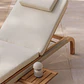 Tumbona reclinable en madera de acacia con cojín Noria - Miniatura 4