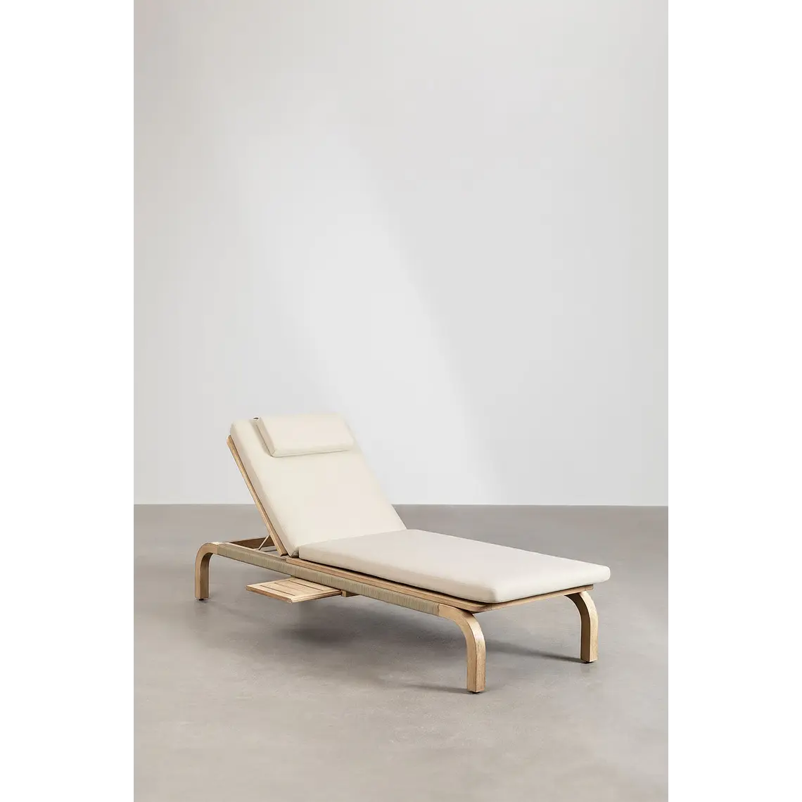 Tumbona reclinable en madera de acacia con cojín Noria 5