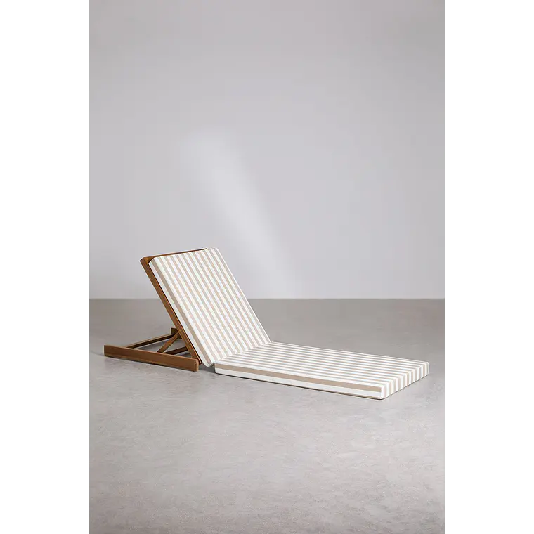 Tumbona reclinable en madera de acacia Sara 4