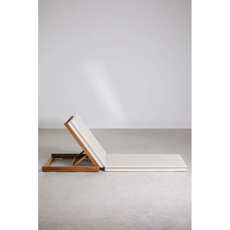 Tumbona reclinable en madera de acacia Sara 5