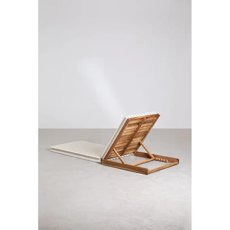 Tumbona reclinable en madera de acacia Sara 6