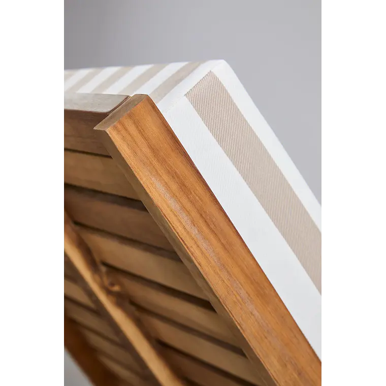 Tumbona reclinable en madera de acacia Sara 7
