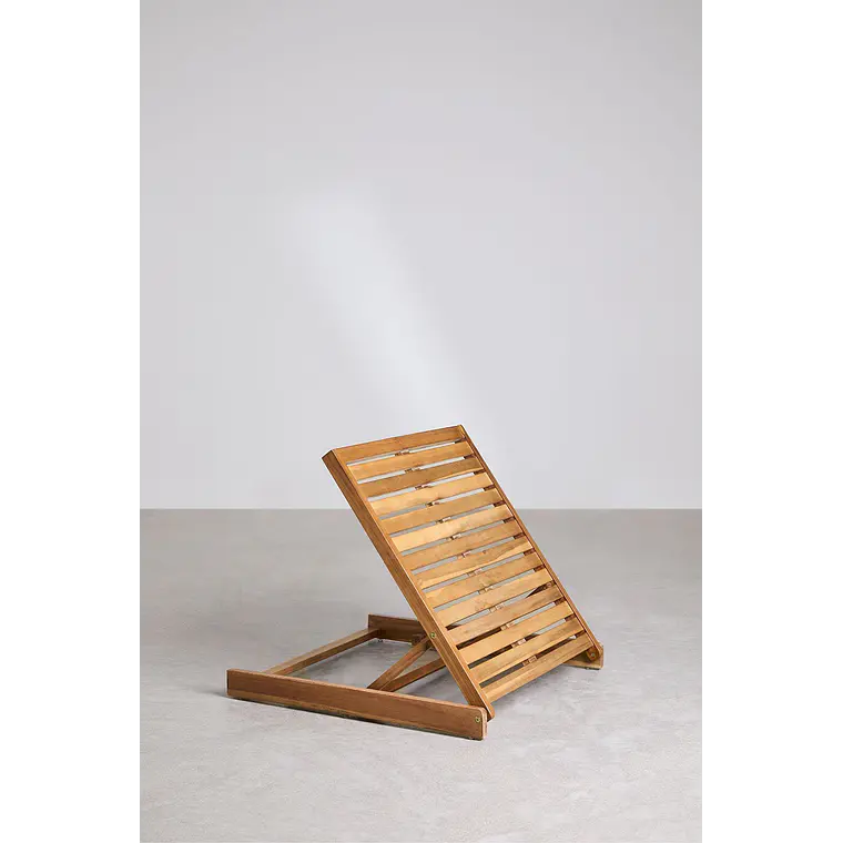Tumbona reclinable en madera de acacia Sara 8