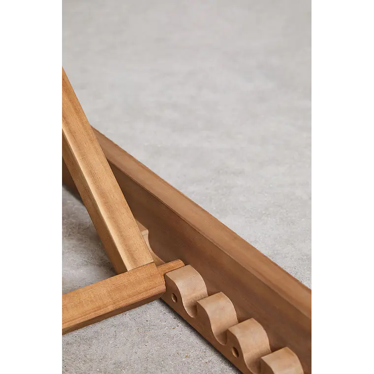 Tumbona reclinable en madera de acacia Sara 10