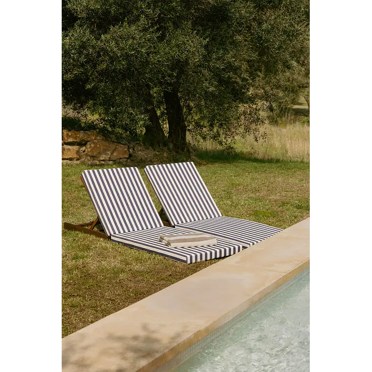 Tumbona reclinable en madera de acacia Sara 15