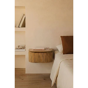 Velador Aderis flotante 55x35 cm en madera de mango