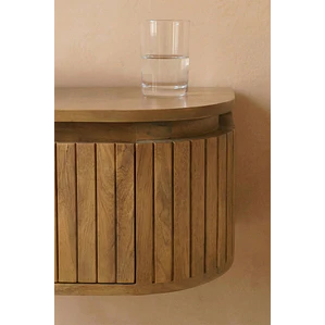 Velador Aderis flotante 55x35 cm en madera de mango