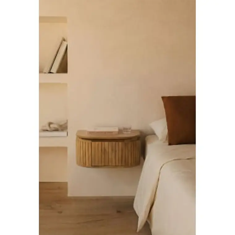 Velador Aderis flotante 55x35 cm en madera de mango 9